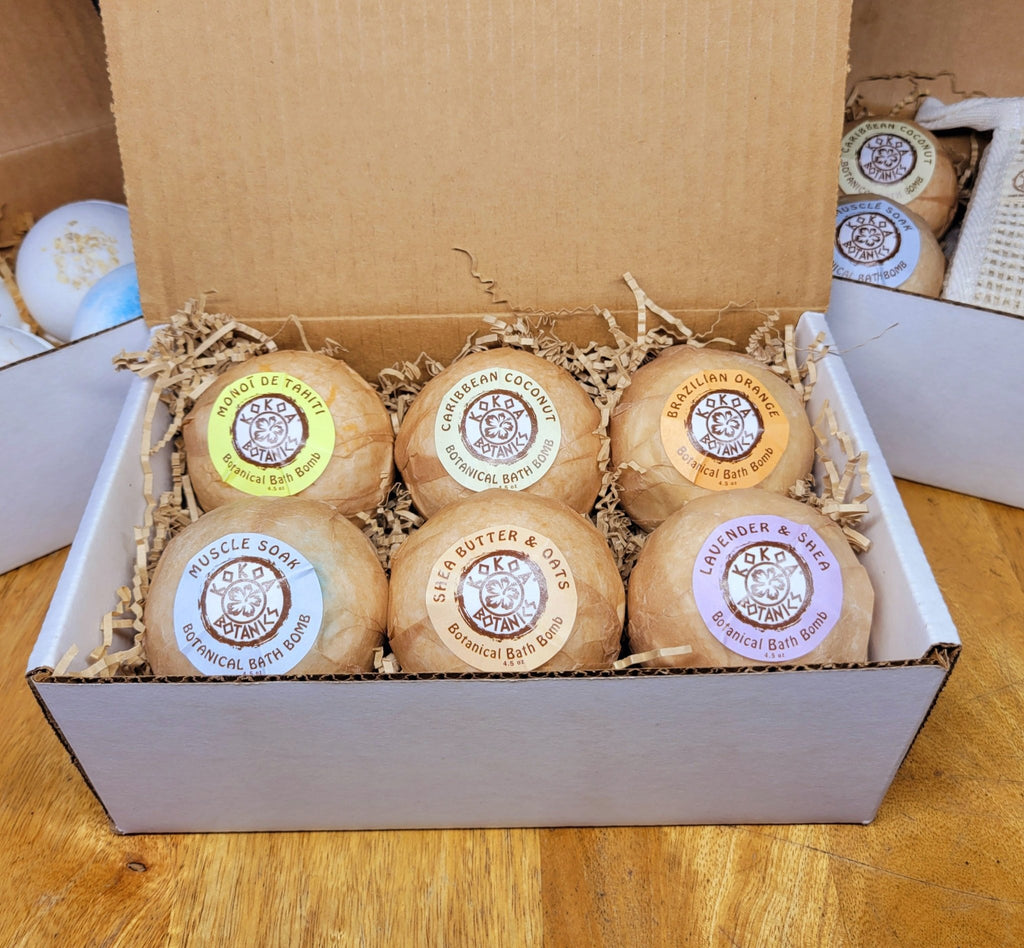 All Natural Bath Bomb Gift Set - Handcrafted - 6 Pack