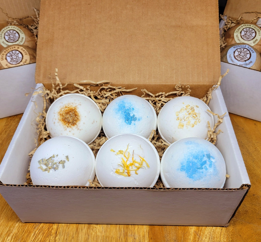 All Natural Bath Bomb Gift Set - Handcrafted - 6 Pack