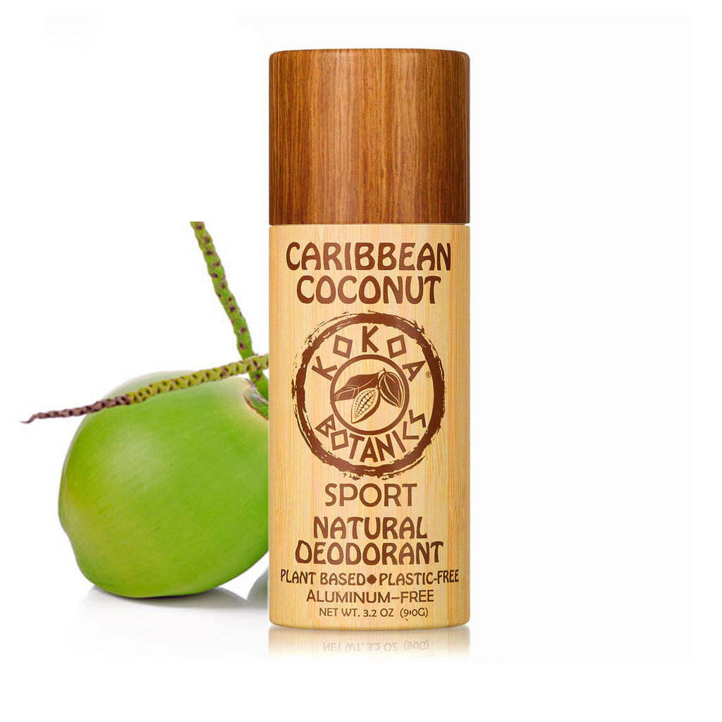 CARIBBEAN COCONUT – Natural Detox Deodorant - Sport - Aluminum-Free - Plastic-Free 3.2 oz