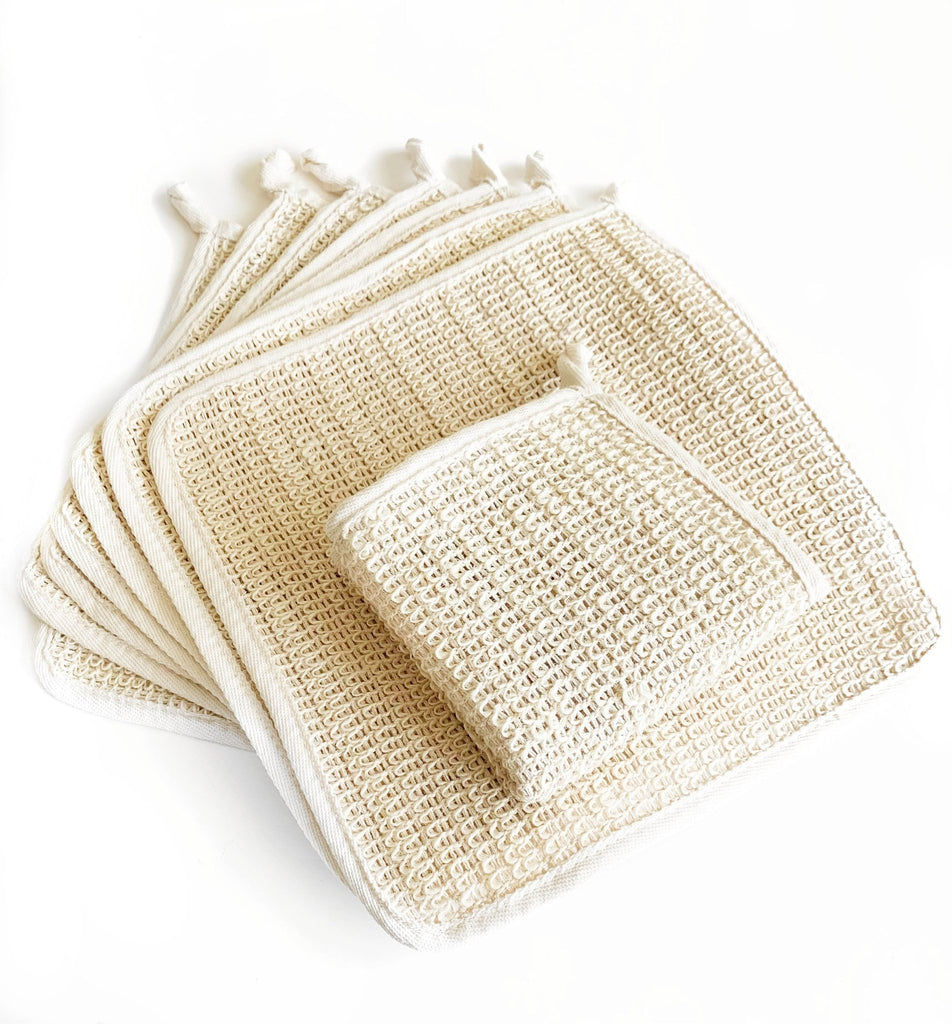 Natural Sisal Washcloth - Gentle Exfoliating Face and Body Cloth