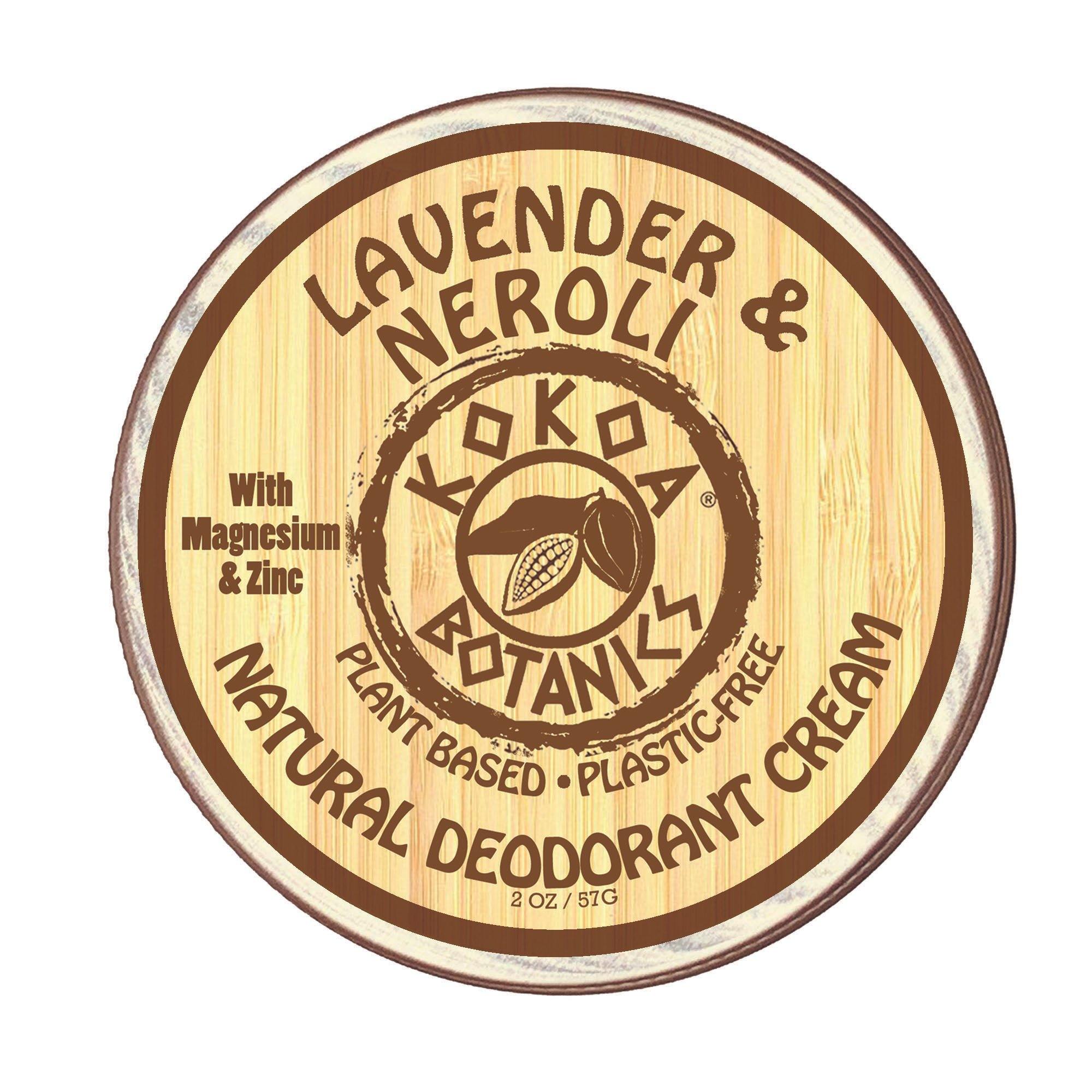 Lavender & Neroli - Natural Deodorant Cream - Aluminum-Free - 2 oz - kokoabotanics