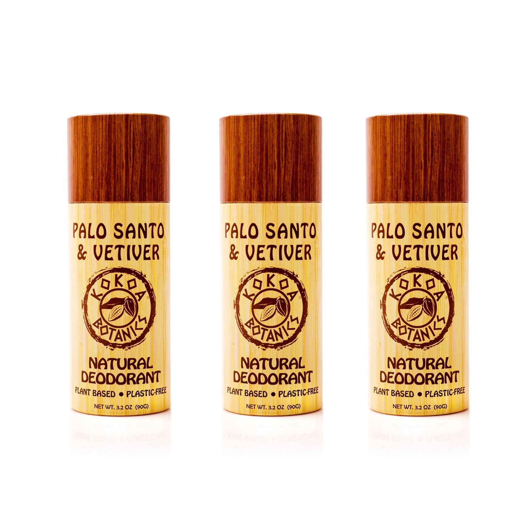 PALO SANTO & VETIVER - Natural Detox Deodorant - Sport - Plastic-Free - Aluminum-Free 3.2 oz